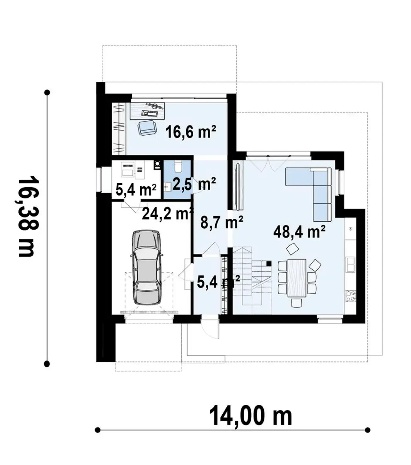 1-ий поверх 111,2 / 111,2 m²